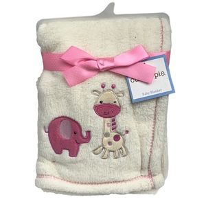 Cutie Pie soft fuzzy embroidered baby blanket NEW